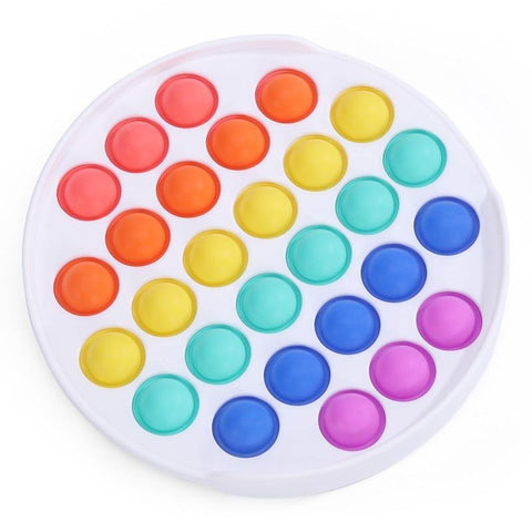 Image of Push Bubble Pops Fidget Sensory Toy Game board with Retail box packaging