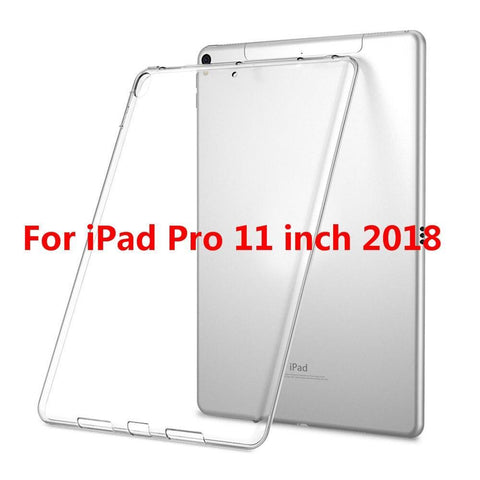 Image of Silicon Case For iPad Pro 11 12.9 2018 9.7 Clear Transparent Case Soft TPU Bumper Cover Tablet Case For iPad 2 3 4 5 6 Air Mini - All Fancy Phone Cases