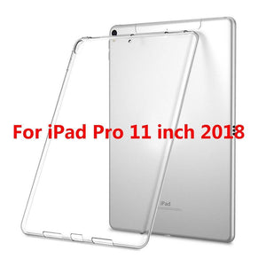 Silicon Case For iPad Pro 11 12.9 2018 9.7 Clear Transparent Case Soft TPU Bumper Cover Tablet Case For iPad 2 3 4 5 6 Air Mini - All Fancy Phone Cases