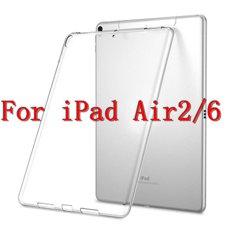 Image of Silicon Case For iPad Pro 11 12.9 2018 9.7 Clear Transparent Case Soft TPU Bumper Cover Tablet Case For iPad 2 3 4 5 6 Air Mini - All Fancy Phone Cases