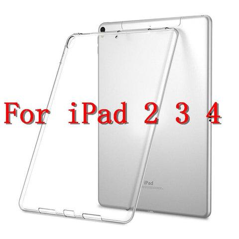 Image of Silicon Case For iPad Pro 11 12.9 2018 9.7 Clear Transparent Case Soft TPU Bumper Cover Tablet Case For iPad 2 3 4 5 6 Air Mini - All Fancy Phone Cases