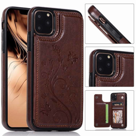 Image of Small Butterfly Embossed Leather Phone Case - ALL GIFTS FACTORY