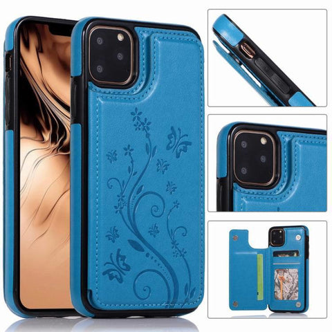 Image of Small Butterfly Embossed Leather Phone Case - ALL GIFTS FACTORY