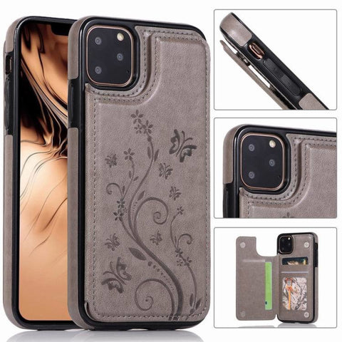 Image of Small Butterfly Embossed Leather Phone Case - ALL GIFTS FACTORY