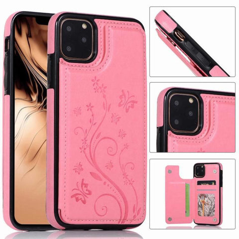 Image of Small Butterfly Embossed Leather Phone Case - ALL GIFTS FACTORY