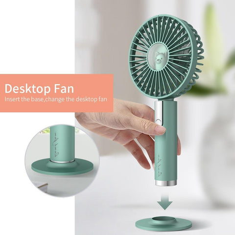 Image of Summer Portable Mini 3 Speed Adjustable USB Rechargeable Desk Handheld Fan