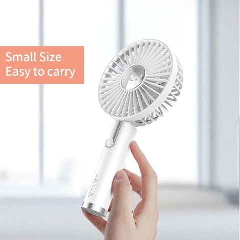 Image of Summer Portable Mini 3 Speed Adjustable USB Rechargeable Desk Handheld Fan