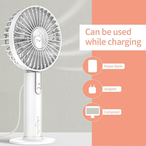 Summer Portable Mini 3 Speed Adjustable USB Rechargeable Desk Handheld Fan