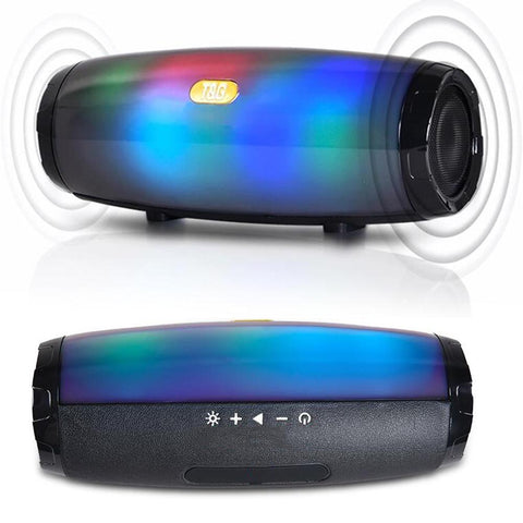 Image of TG165 Portable Speakers Column Wireless Bluetooth Speaker BoomBox Outdoor Bass HIFI TF FM Radio AUX USB Sound Box With LED Light