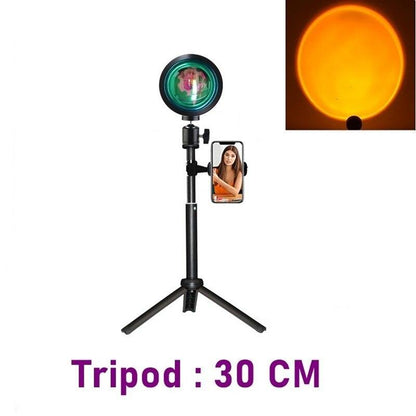 LED Sunset Selfie Ring Fill Light Phone Camera Photography Night Light With Tripod For Video Live Youtube Bedroom - ALL GIFTS FACTORY