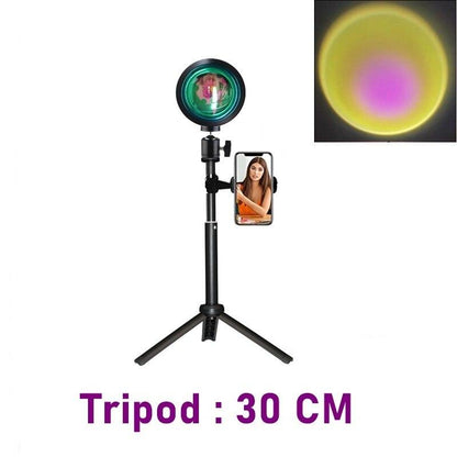 LED Sunset Selfie Ring Fill Light Phone Camera Photography Night Light With Tripod For Video Live Youtube Bedroom - ALL GIFTS FACTORY