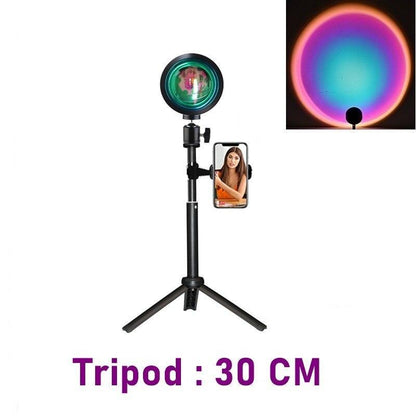 LED Sunset Selfie Ring Fill Light Phone Camera Photography Night Light With Tripod For Video Live Youtube Bedroom - ALL GIFTS FACTORY