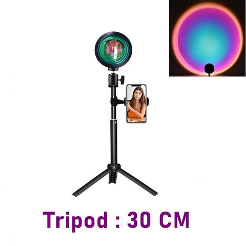 Image of LED Sunset Selfie Ring Fill Light Phone Camera Photography Night Light With Tripod For Video Live Youtube Bedroom