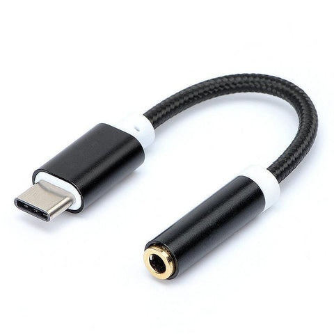 Image of Type-c to 3.5mm braided audio jack connector - ALL GIFTS FACTORY