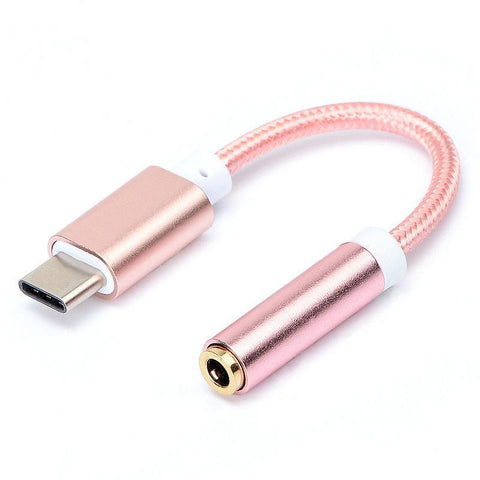 Image of Type-c to 3.5mm braided audio jack connector - ALL GIFTS FACTORY