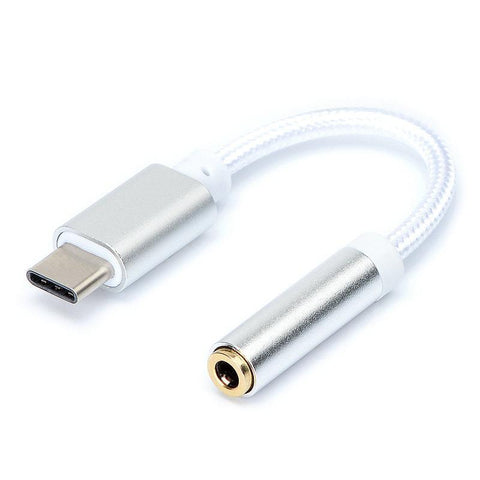 Image of Type-c to 3.5mm braided audio jack connector - ALL GIFTS FACTORY