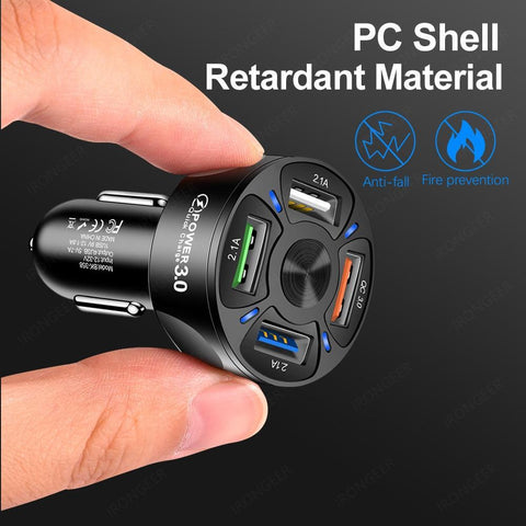 Image of Universal Car Charger For Phone 3 4 Ports