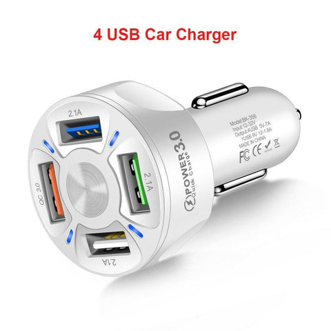 Image of Universal Car Charger For Phone 3 4 Ports