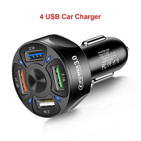 Image of Universal Car Charger For Phone 3 4 Ports