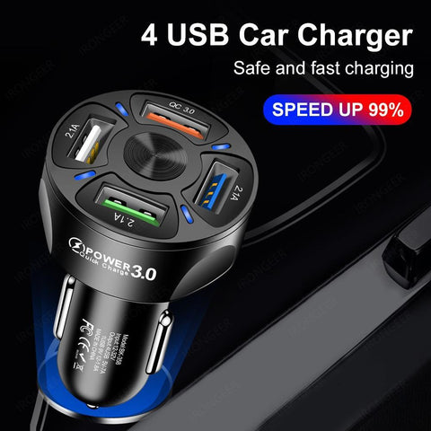 Image of Universal Car Charger For Phone 3 4 Ports