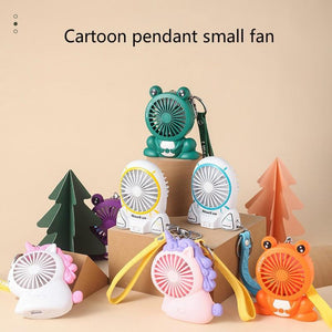 Usb Small Fans Cartoon Unicorn Keychain Portable Mini Fan