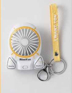 Usb Small Fans Cartoon Unicorn Keychain Portable Mini Fan