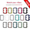 Watch Case+Glass for Apple Watch 6 SE Series 5 3 4 PC Slim Case for IWatch 6 5 4 3 Thin Protector Plastic Frame 40mm 44 38 42mm