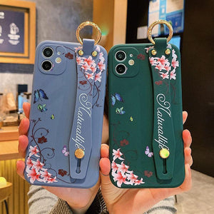 Wrist Strap Cactus Flowers Phone Case For iPhone models - All Fancy Phone Cases