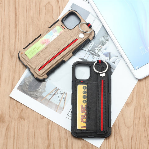 Image of Wrist Strap Cloth Texture phone back covers for iPhone - ALL GIFTS FACTORY