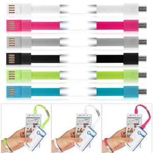 Wristband USB Charger short Cable for iPhone Android Micro USB and Type C - ALL GIFTS FACTORY