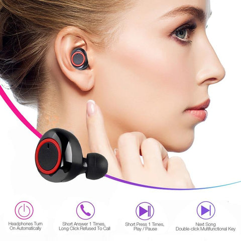 Image of Y50 TWS Bluetooth Earphone 5.0 Wireless Headset IPX7 Waterproof Deep Bass Earbuds True Wireless Stereo Headphone Sport Earphones