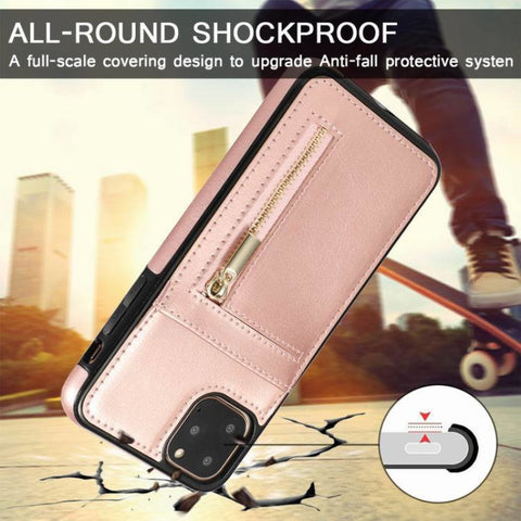 Image of Zipper Leather phone case cover - ALL GIFTS FACTORY