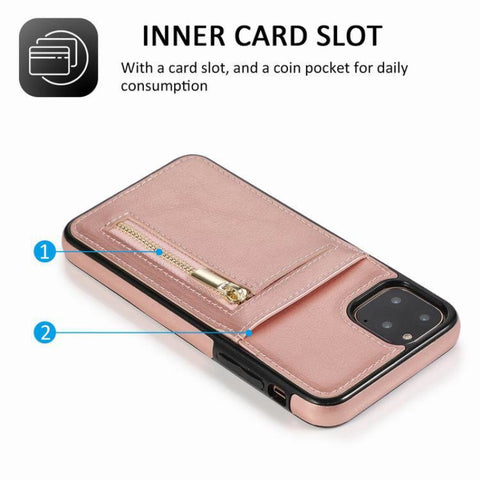 Image of Zipper Leather phone case cover - ALL GIFTS FACTORY