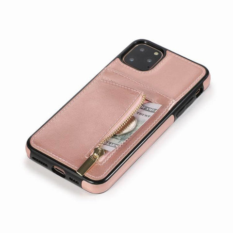 Image of Zipper Leather phone case cover - ALL GIFTS FACTORY