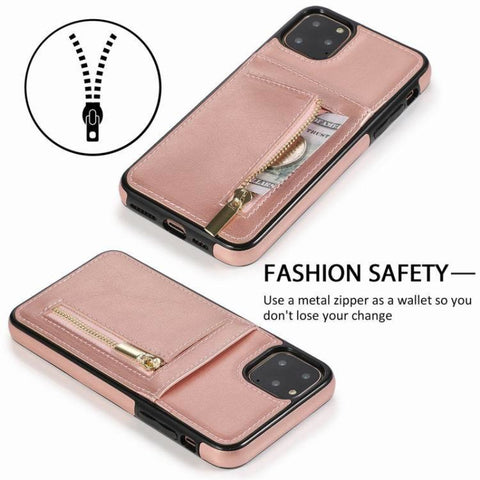 Image of Zipper Leather phone case cover - ALL GIFTS FACTORY