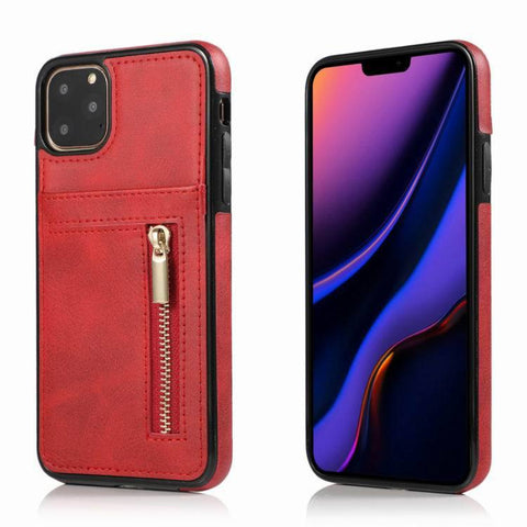 Image of Zipper Leather phone case cover - ALL GIFTS FACTORY