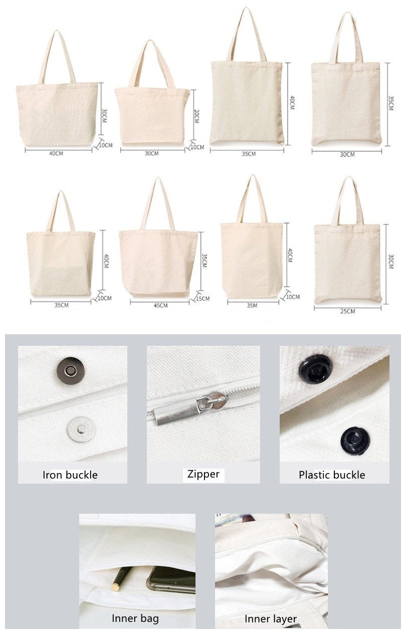 Custom shopping bags durable canvas hand bag - ALL GIFTS FACTORY