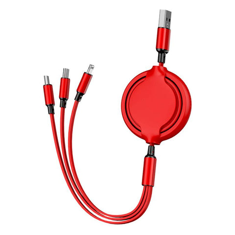 Image of 3 in1 Makaron Charger cable for iPhone Android and Type C