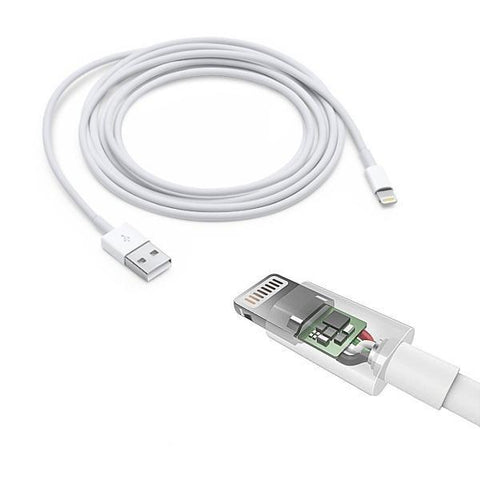 Image of AAA Best white iPhone lightning USB Cable Charger 2A Fast Speed 144 Braided TPE