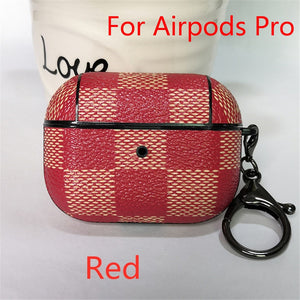 Luxury Leather case for Airpods 1 2 with keychain - ALL GIFTS FACTORY