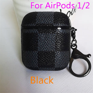 Luxury Leather case for Airpods 1 2 with keychain - ALL GIFTS FACTORY