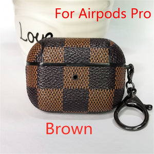 Luxury Leather case for Airpods 1 2 with keychain - ALL GIFTS FACTORY