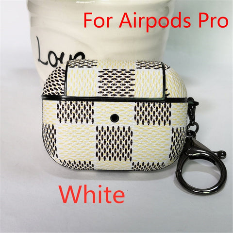 Image of Luxury Leather case for Airpods 1 2 with keychain - ALL GIFTS FACTORY