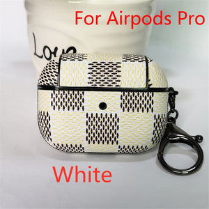 Luxury Leather case for Airpods 1 2 with keychain - ALL GIFTS FACTORY