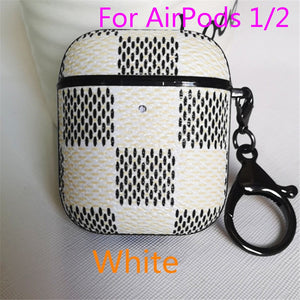 Luxury Leather case for Airpods 1 2 with keychain - ALL GIFTS FACTORY