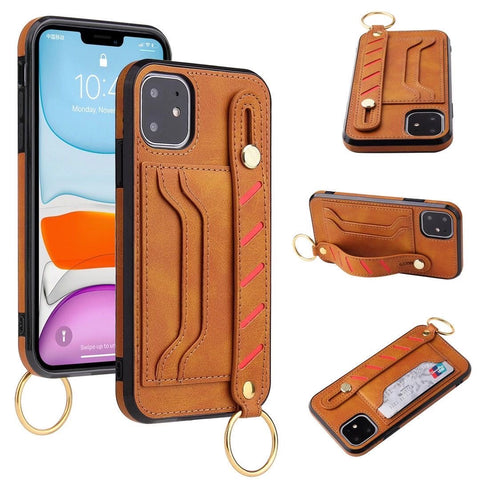 Image of Leather phone Case with card slots for iPhone X 8 7 6 iphone 11 pro 12 mini pro max in usa and canada bulk cheap price wholesale