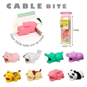 Cute 3D animals cable protectors for usb charging cables