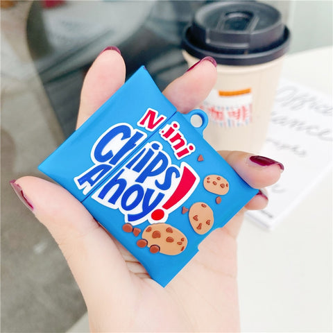 Image of natural artesian Water case For AirPods 1 2 Pro  Chocolate chip cookies box soft silicone Wireless bluetooth earphone cover - ALL GIFTS FACTORY