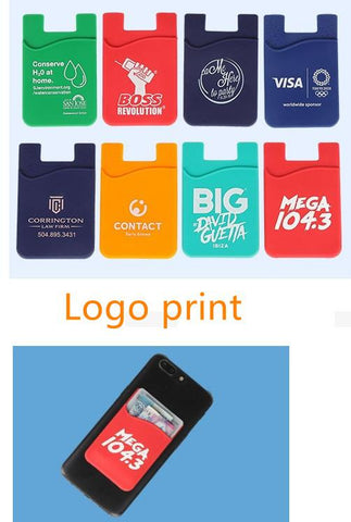 Image of Custom logo print on back cover case for mobile phones with card slot - ALL GIFTS FACTORY