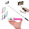 Pocket-size short foldable colorful portable wired selfie stick handheld monopod